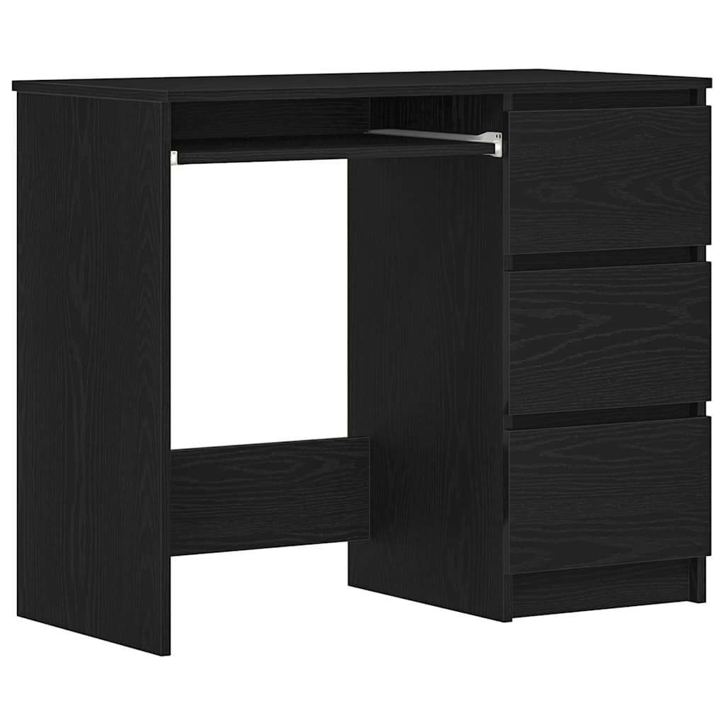 Black Oak Engineered Wood Desk 90x45x76 cm | Sleek & Stylish