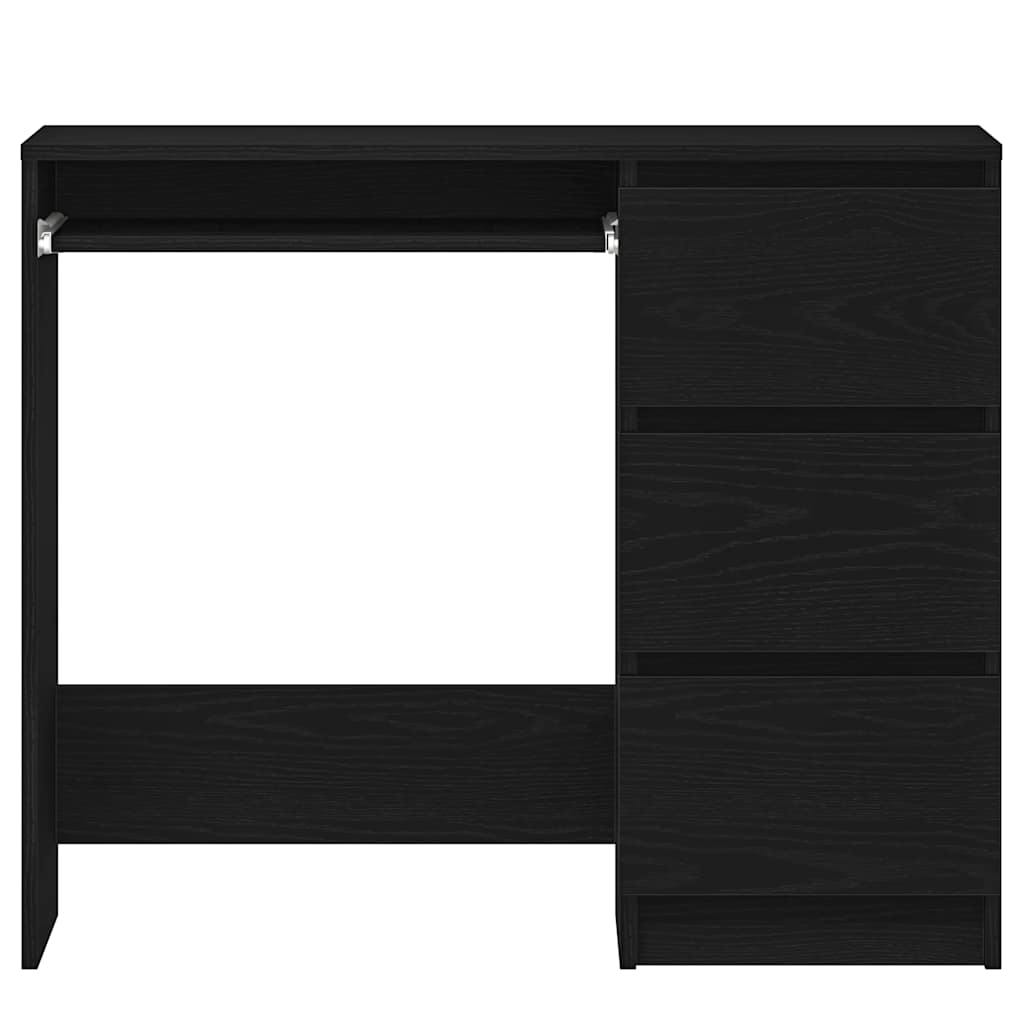 Black Oak Engineered Wood Desk 90x45x76 cm | Sleek & Stylish