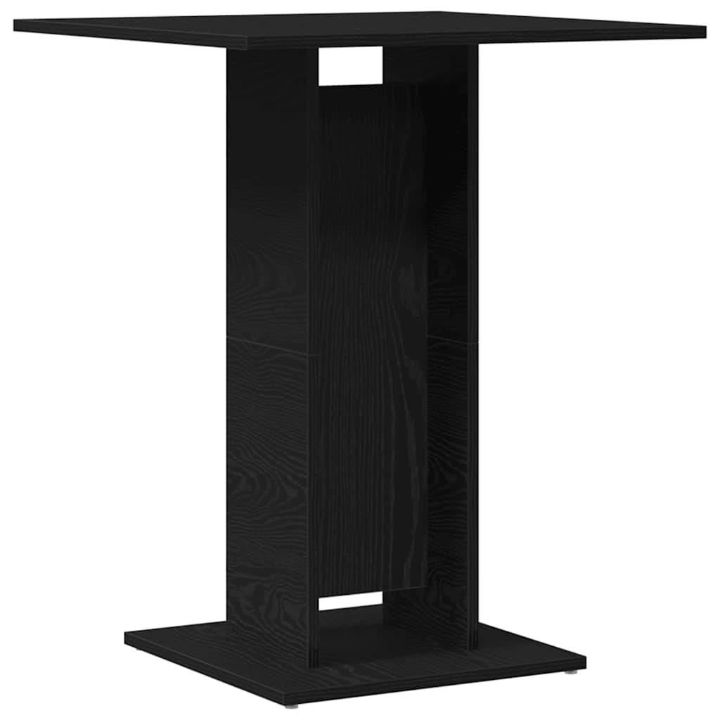 Black Oak Bistro Table - 60x60x75 cm Engineered Wood