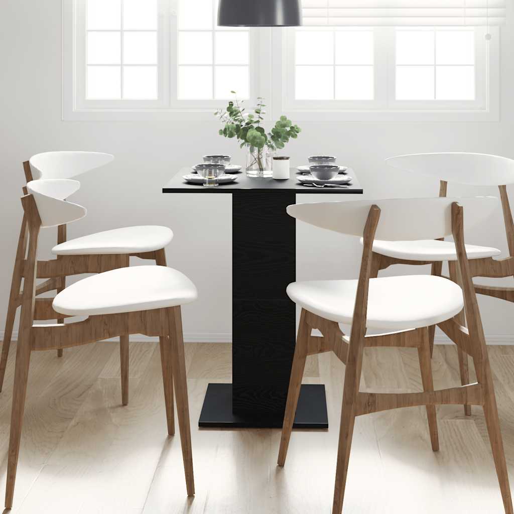 Black Oak Bistro Table - 60x60x75 cm Engineered Wood