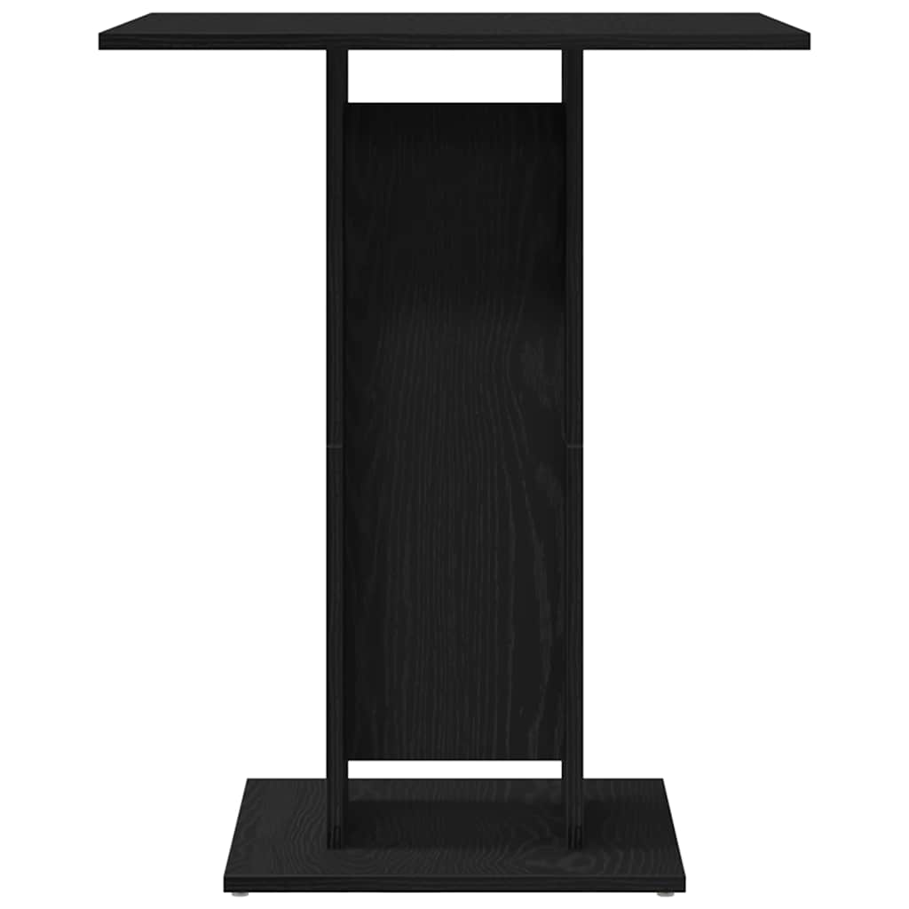 Black Oak Bistro Table - 60x60x75 cm Engineered Wood