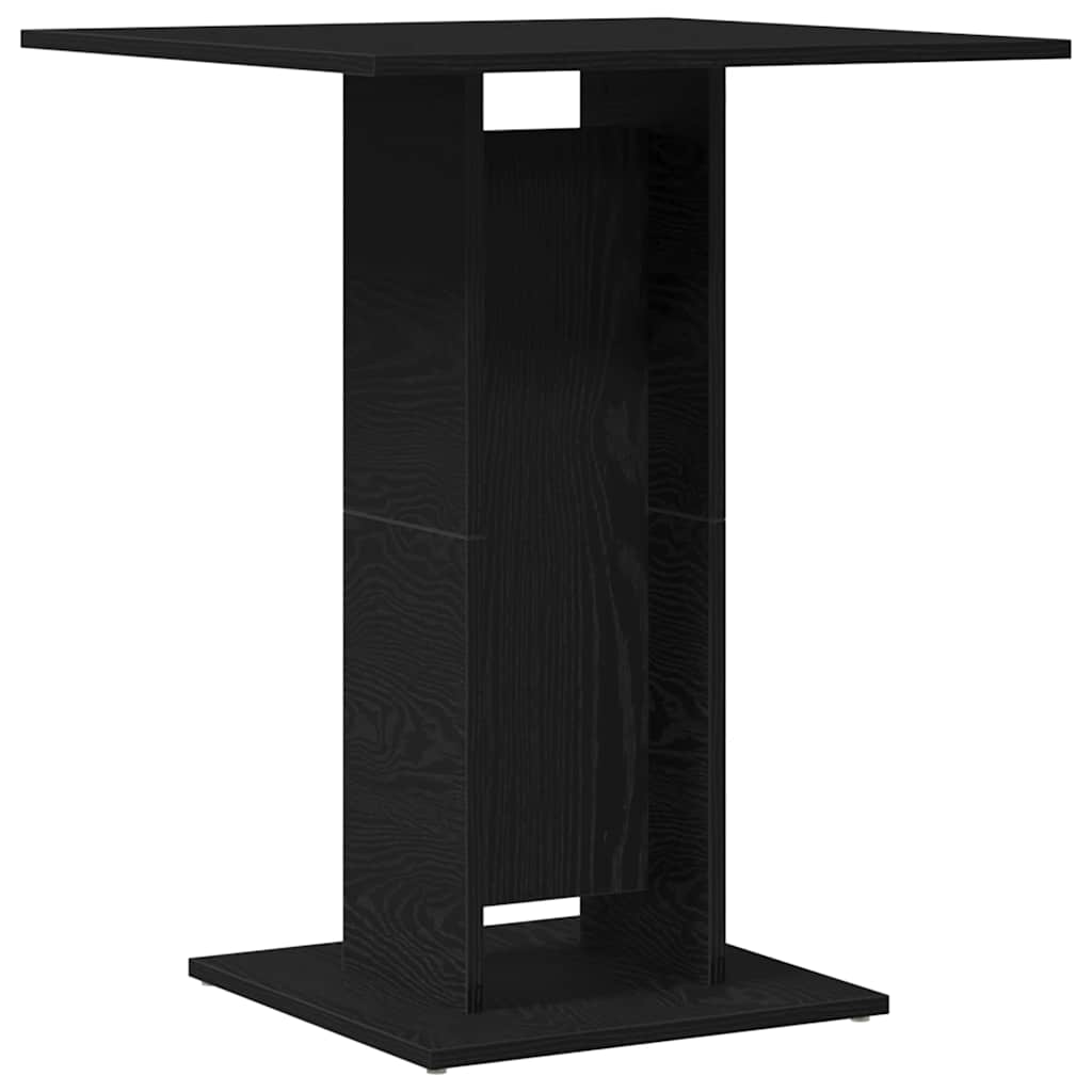 Black Oak Bistro Table - 60x60x75 cm Engineered Wood
