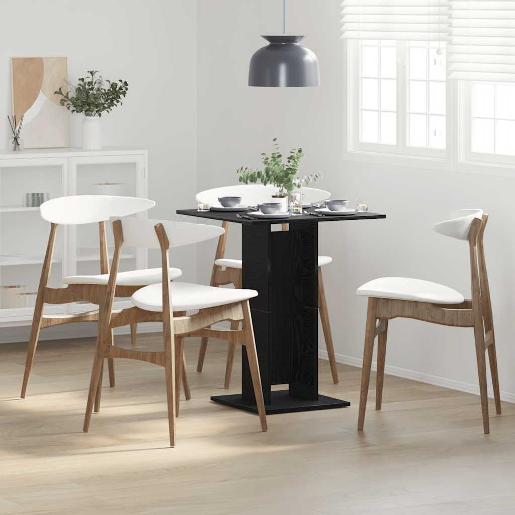 Black Oak Bistro Table - 60x60x75 cm Engineered Wood