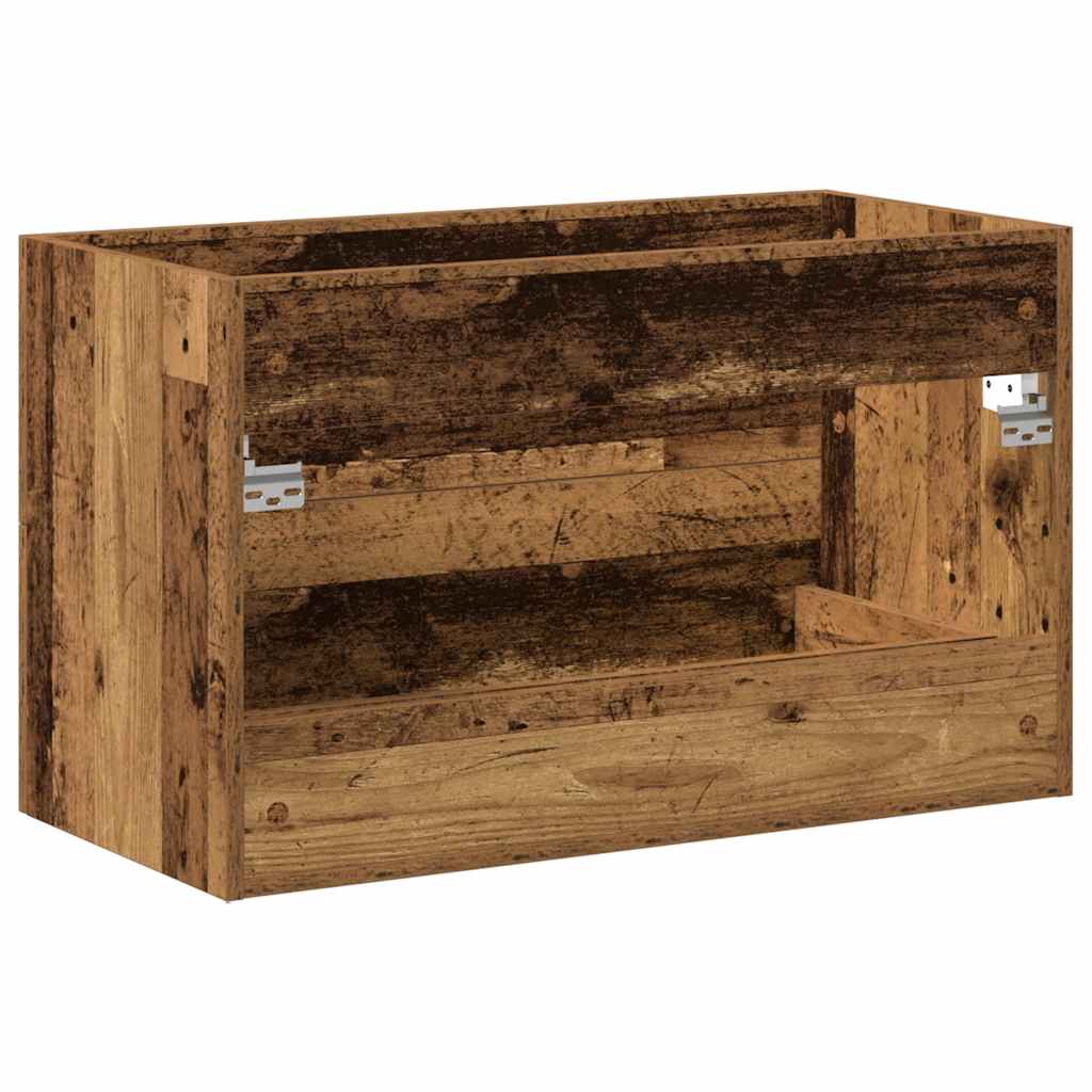 Rustic Engineered Wood Bathroom Sink Cabinet, 80x38.5x48 cm