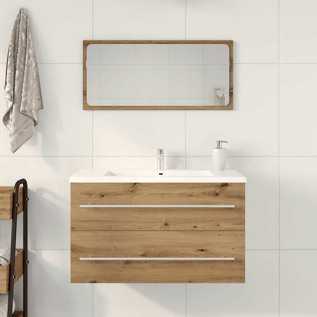 Artisan Oak Bathroom Sink Cabinet 80cm - Engineered Wood