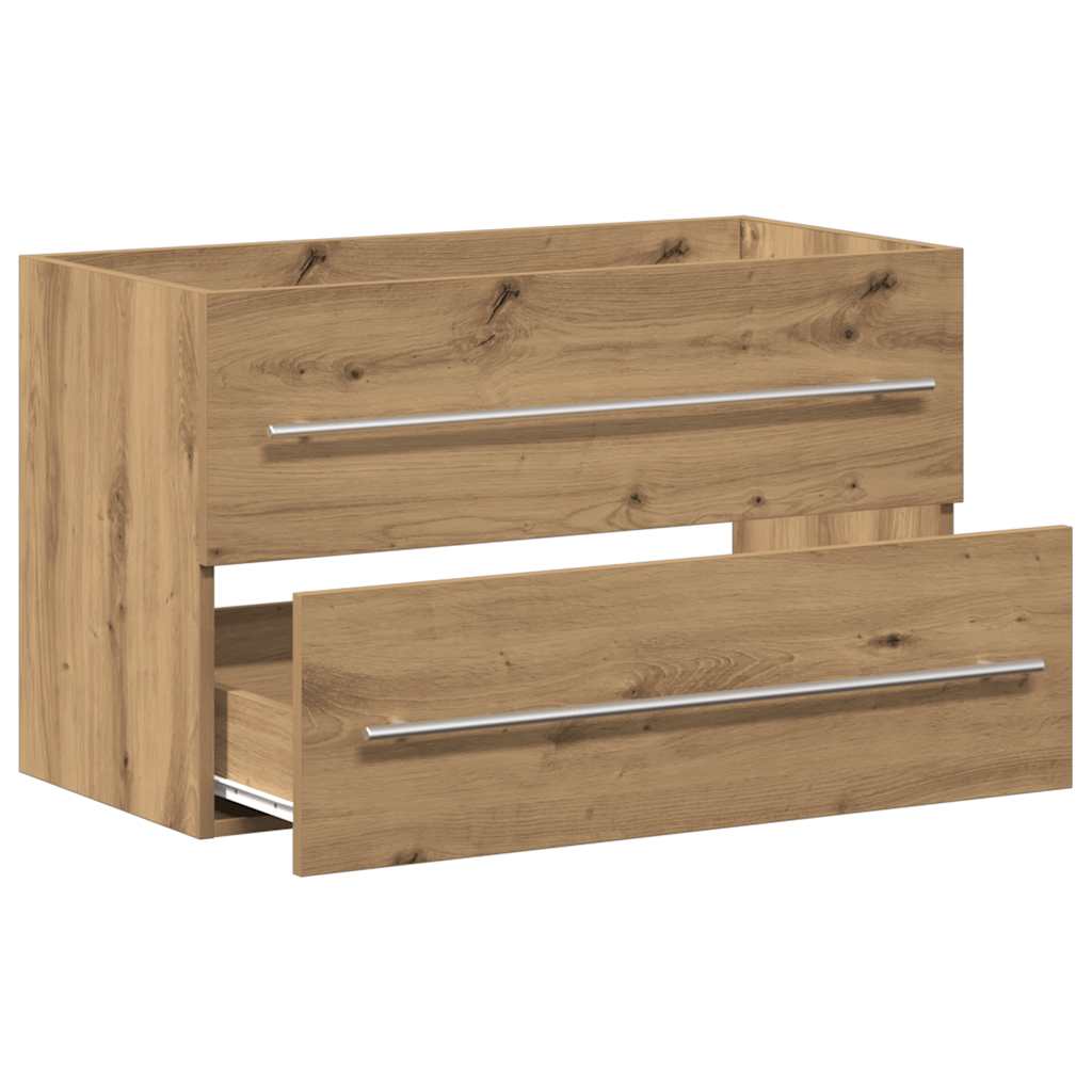 Artisan Oak Bathroom Sink Cabinet 80cm - Engineered Wood