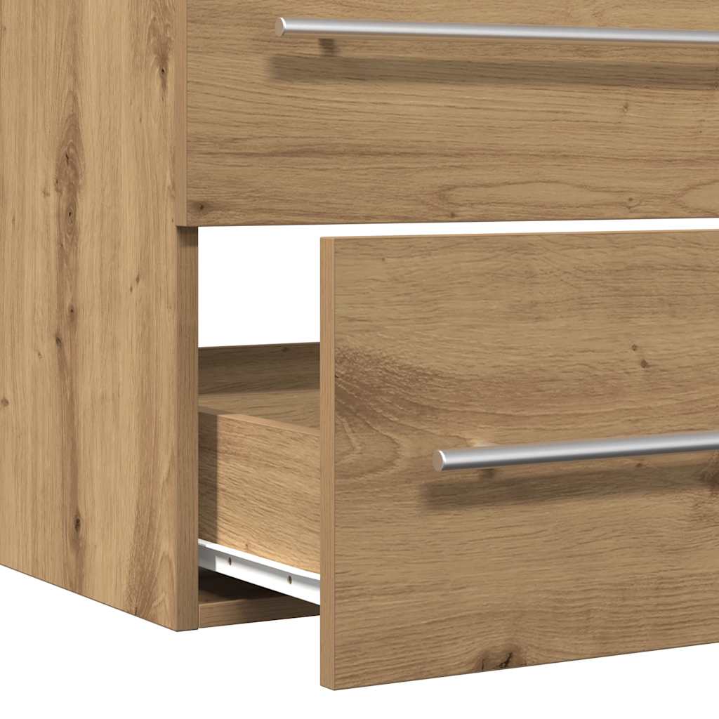 Artisan Oak Bathroom Sink Cabinet 80cm - Engineered Wood