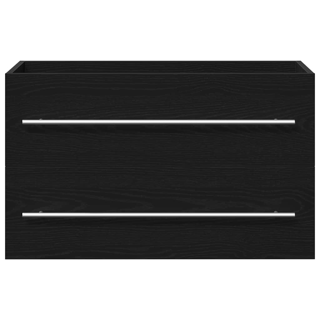 Black Oak Bathroom Sink Cabinet, 80x38.5x48 cm, Engineered Wood