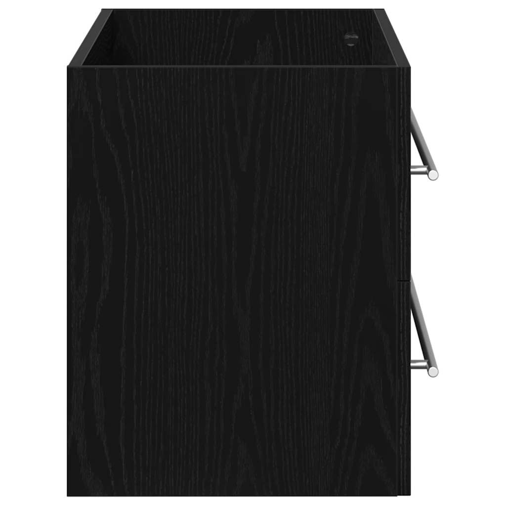 Black Oak Bathroom Sink Cabinet, 80x38.5x48 cm, Engineered Wood