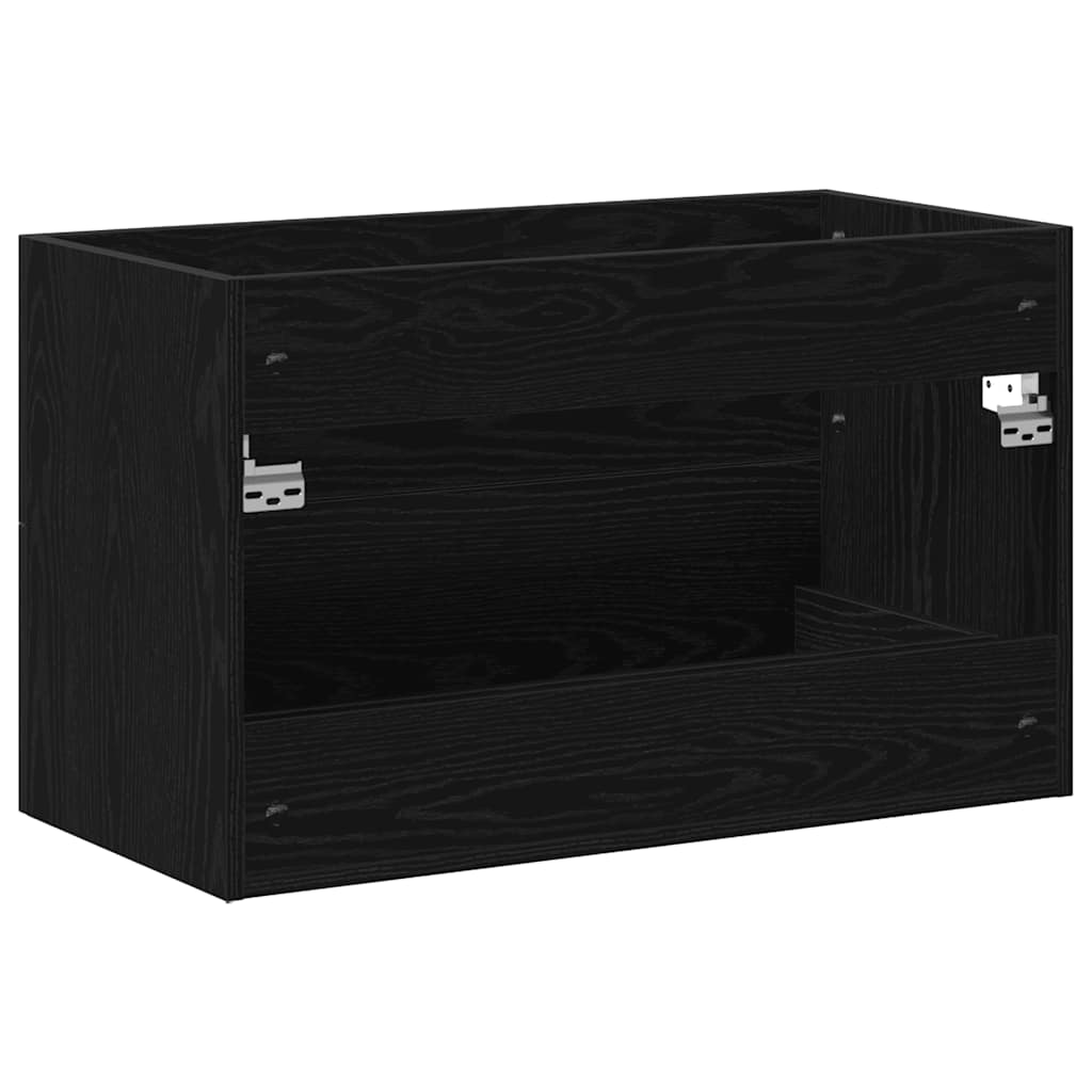 Black Oak Bathroom Sink Cabinet, 80x38.5x48 cm, Engineered Wood