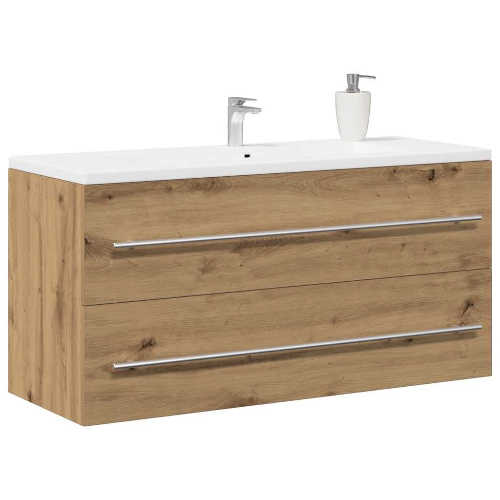 Artisan Oak Bathroom Sink Cabinet, 100x38.5x48 cm, Engineered Wood