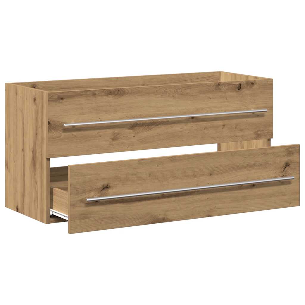 Artisan Oak Bathroom Sink Cabinet, 100x38.5x48 cm, Engineered Wood