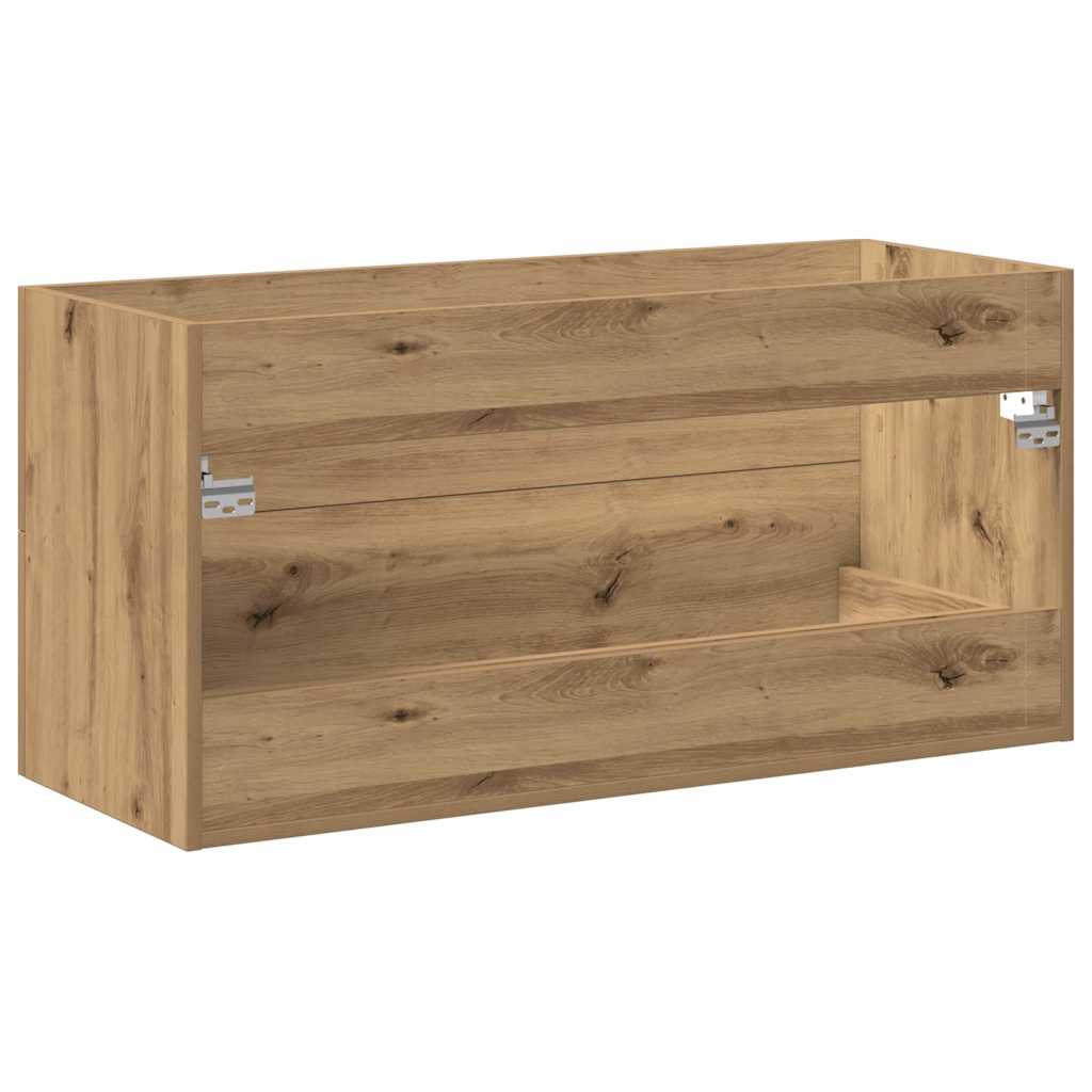 Artisan Oak Bathroom Sink Cabinet, 100x38.5x48 cm, Engineered Wood