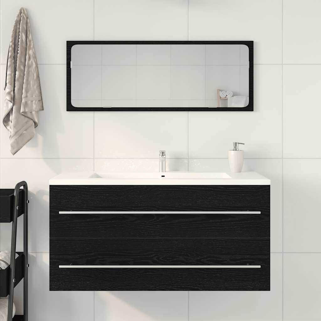 Black Oak Bathroom Sink Cabinet 100x38.5x48cm - Engineered Wood