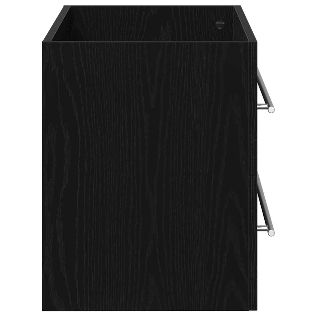Black Oak Bathroom Sink Cabinet 100x38.5x48cm - Engineered Wood