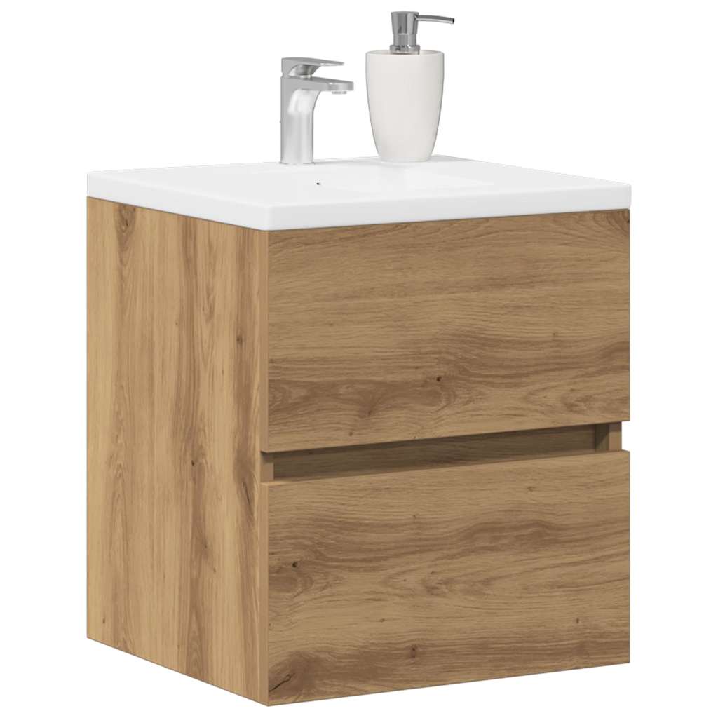 Artisan Oak Bathroom Sink Cabinet 41x38.5x45 cm - Engineered Wood