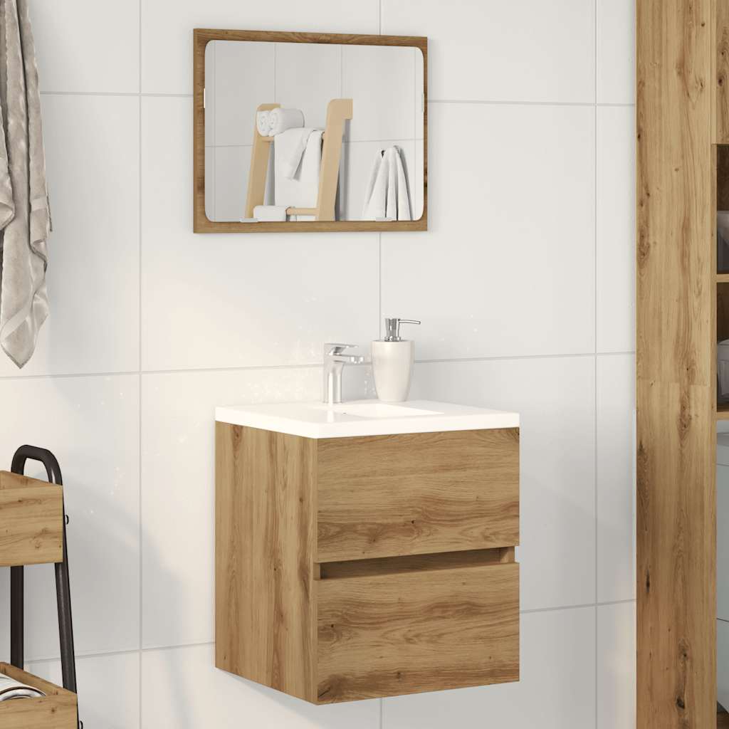 Artisan Oak Bathroom Sink Cabinet 41x38.5x45 cm - Engineered Wood