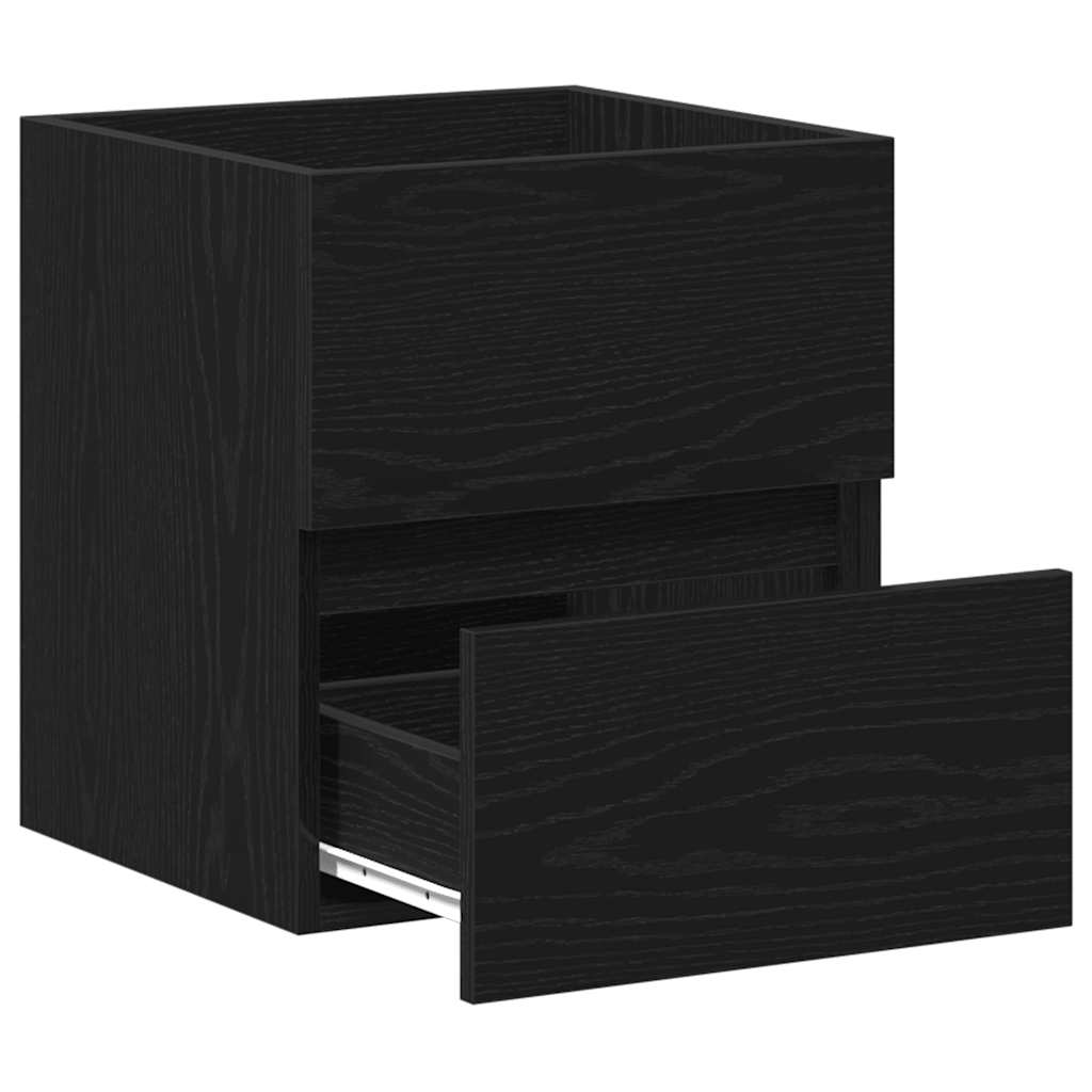 Black Oak Bathroom Sink Cabinet - 41x38.5x45 cm Engineered Wood