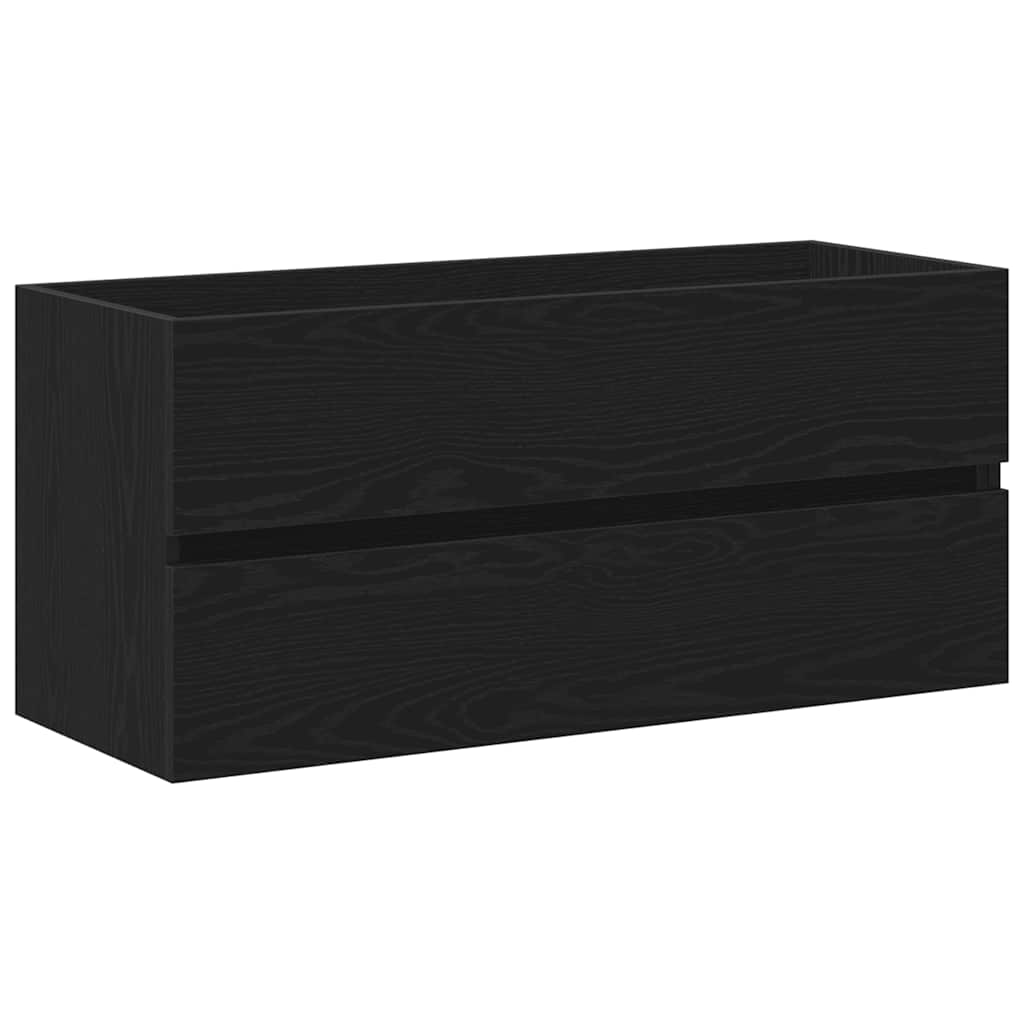 Black Oak Sink Cabinet - 100x38.5x45 cm Engineered Wood