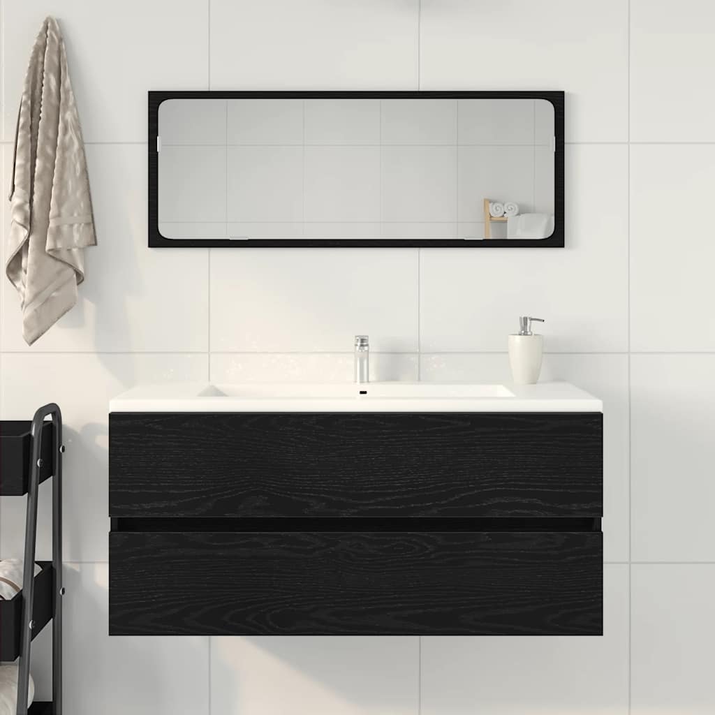 Black Oak Sink Cabinet - 100x38.5x45 cm Engineered Wood