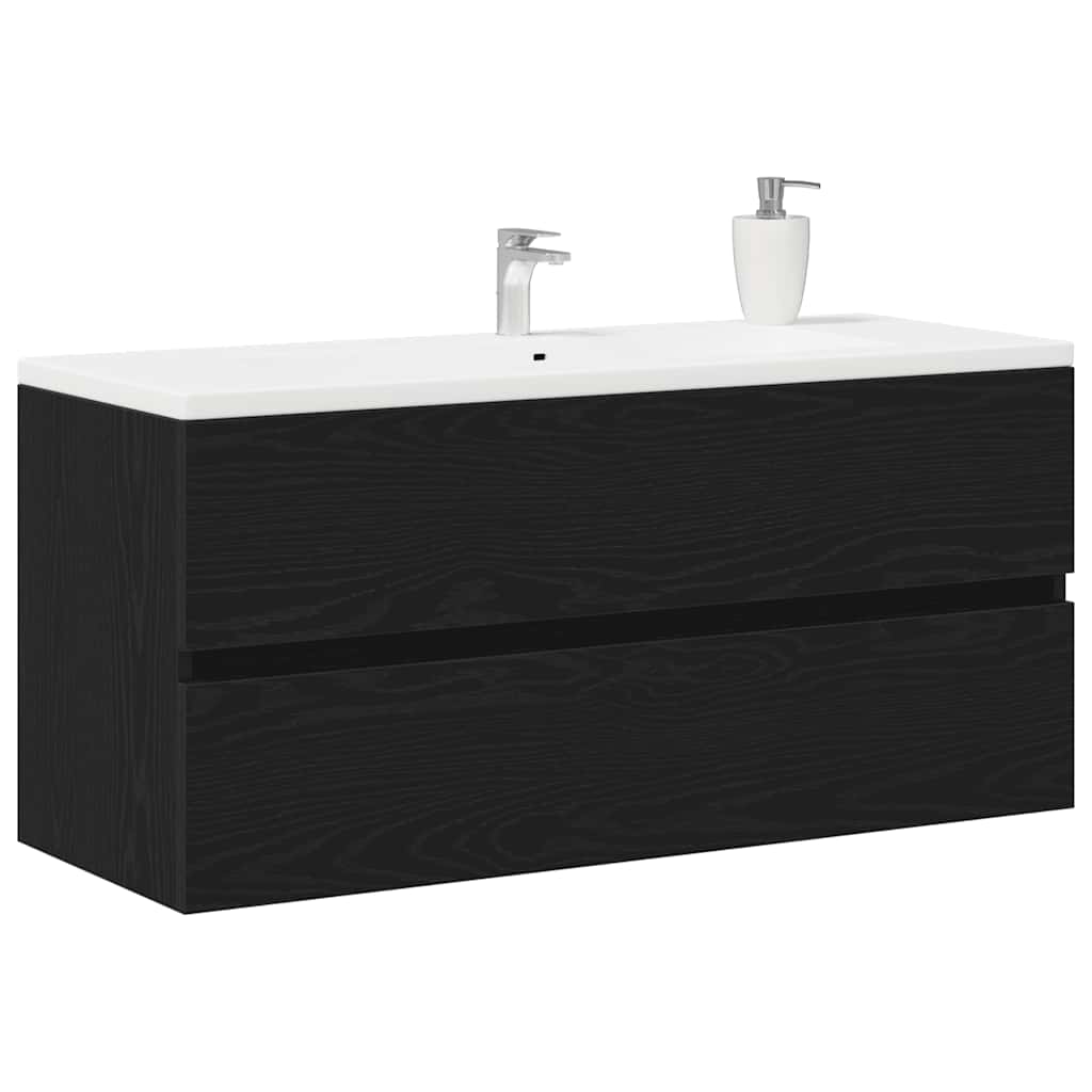 Black Oak Sink Cabinet - 100x38.5x45 cm Engineered Wood