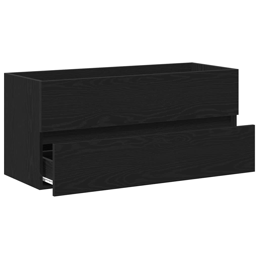Black Oak Sink Cabinet - 100x38.5x45 cm Engineered Wood