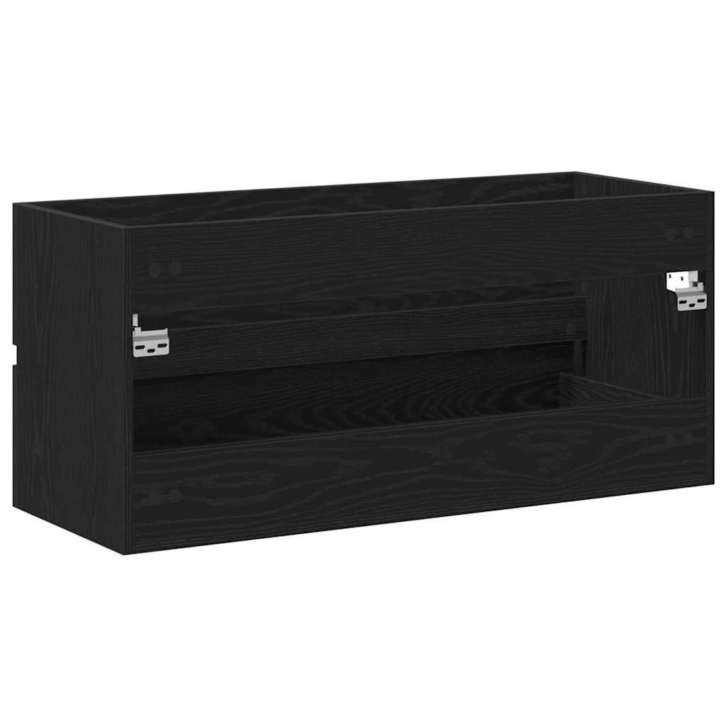 Black Oak Sink Cabinet - 100x38.5x45 cm Engineered Wood