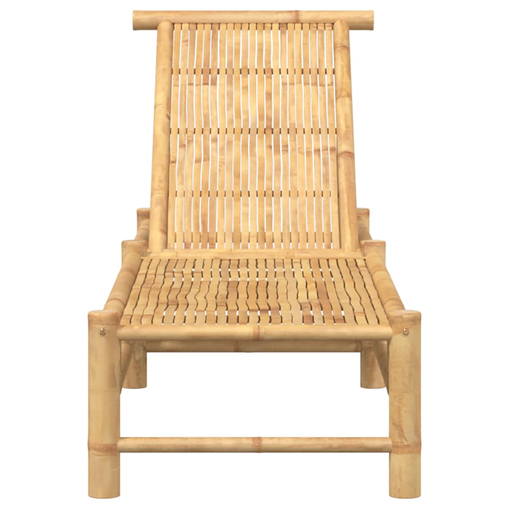 Eco-Friendly Bamboo Sun Lounger 55x199x30 cm - Natural Relaxation