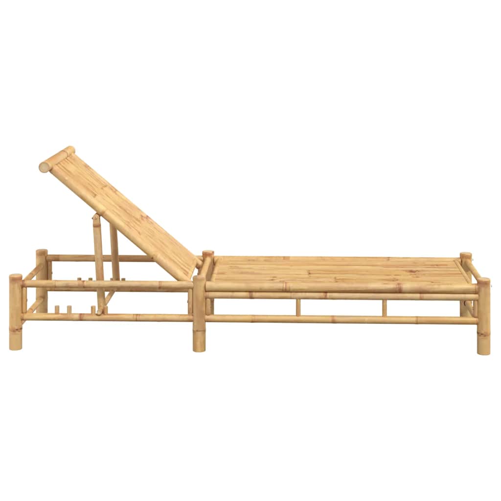 Eco-Friendly Bamboo Sun Lounger 55x199x30 cm - Natural Relaxation
