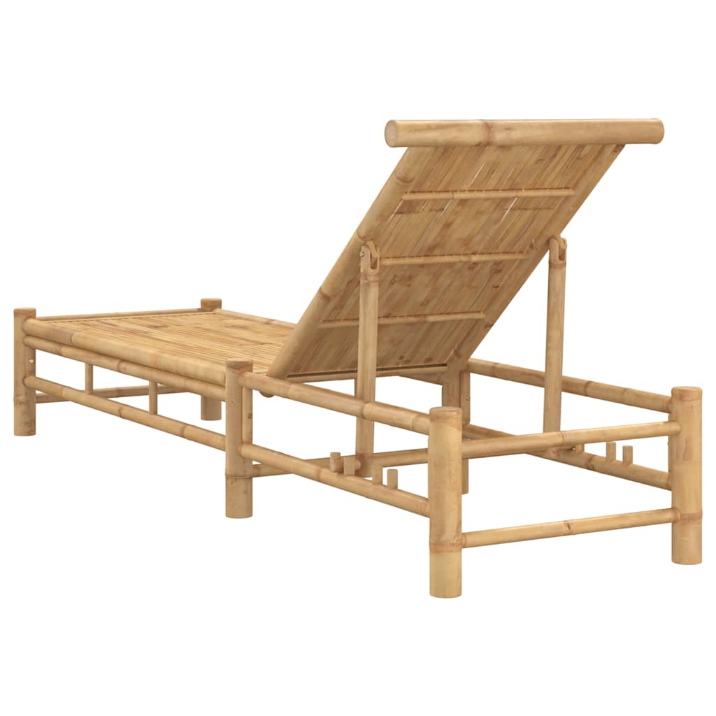 Eco-Friendly Bamboo Sun Lounger 55x199x30 cm - Natural Relaxation