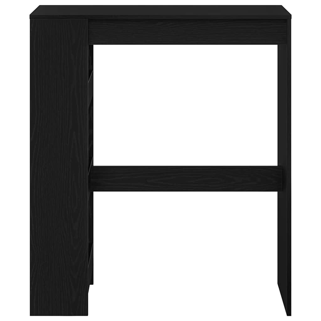 Bar Table with Racks, Black Oak, 90x40x103.5 cm, Engineered Wood