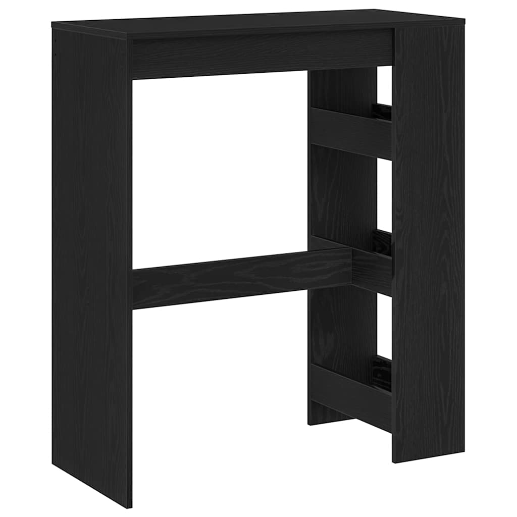 Bar Table with Racks, Black Oak, 90x40x103.5 cm, Engineered Wood