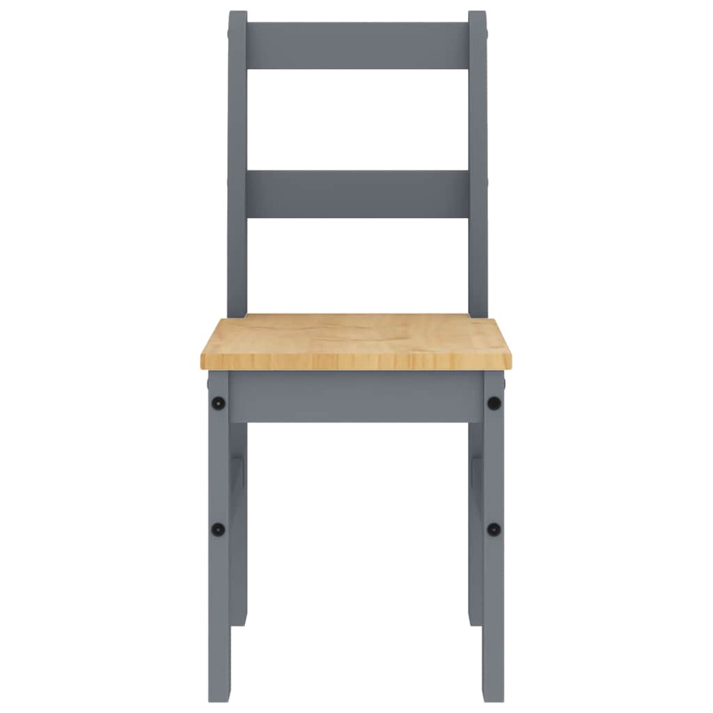 5 Piece Dining Set Panama Grey Solid Wood Pine