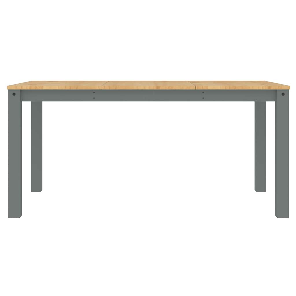 3 Piece Dining Set Panama Grey Solid Wood Pine
