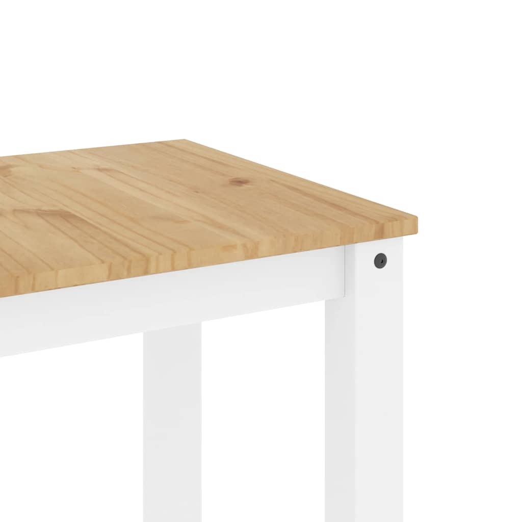 5 Piece Dining Set Panama White Solid Wood Pine