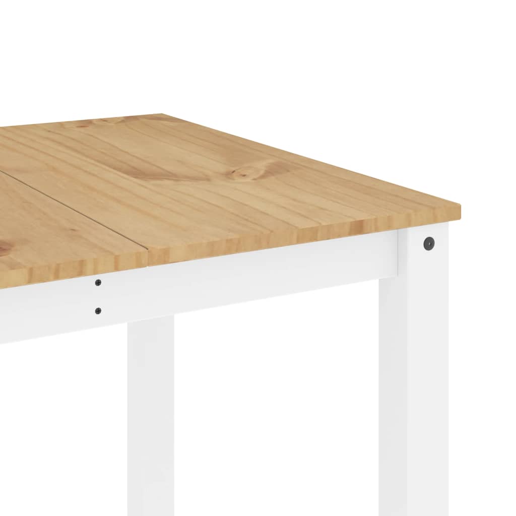 7 Piece Dining Set Panama White Solid Wood Pine