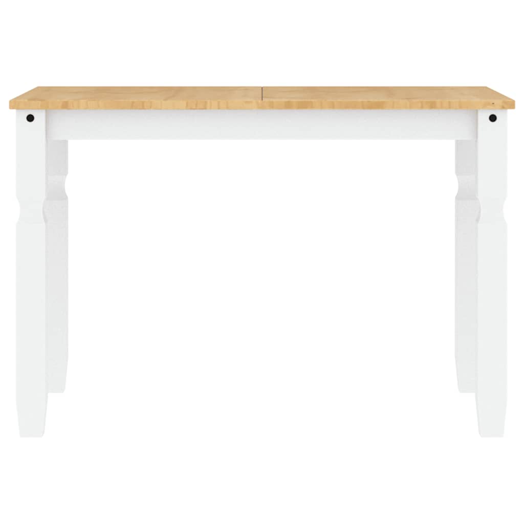 3 Piece Dining Set Panama White Solid Wood Pine