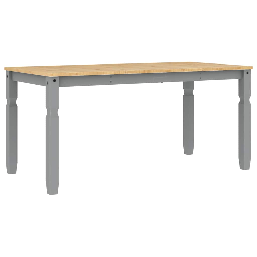 3 Piece Dining Set Panama Grey Solid Wood Pine