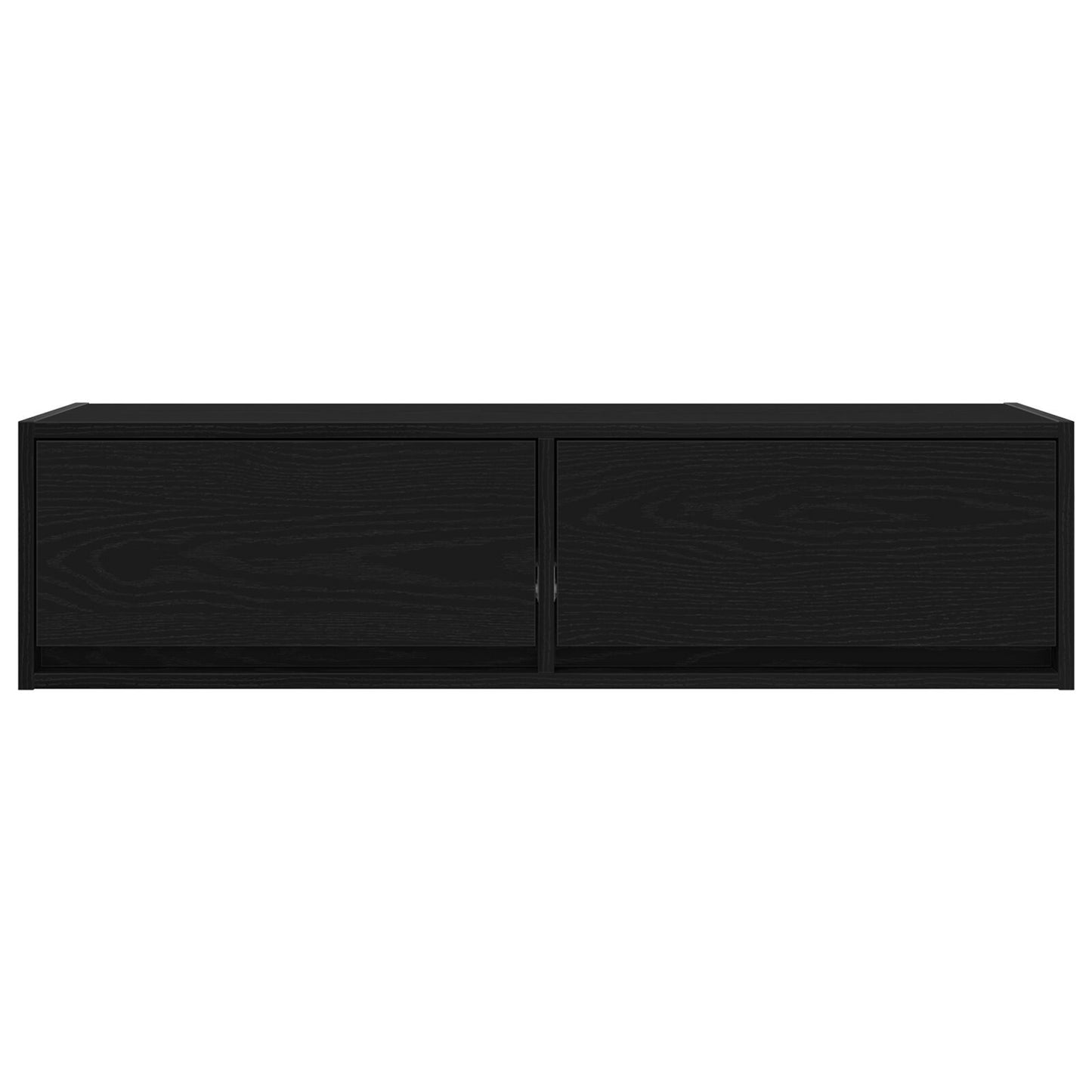 Sleek Black Oak TV Cabinet 100x31x25.5 cm - Engineered Wood