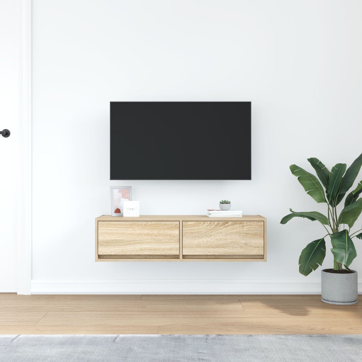 Sonoma Oak TV Cabinet 100x31x25.5 cm - Stylish Engineered Wood