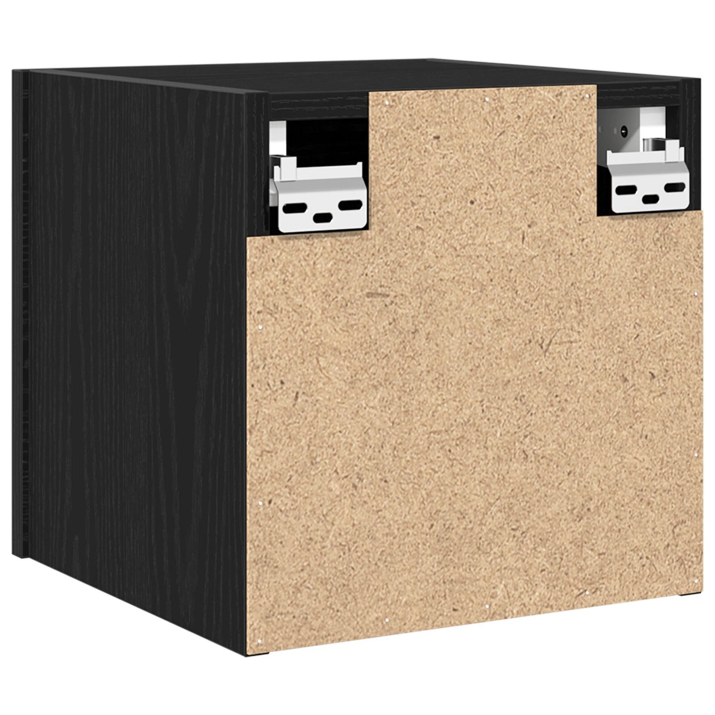 Black Oak Wall Mounted TV Cabinet - Compact 30.5x30x30 cm