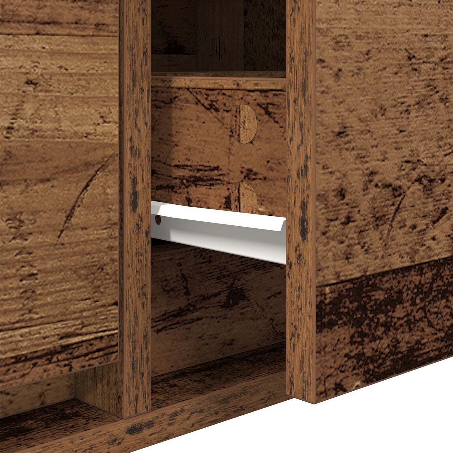 Rustic TV Cabinet in Engineered Wood – 100x31x25.5cm