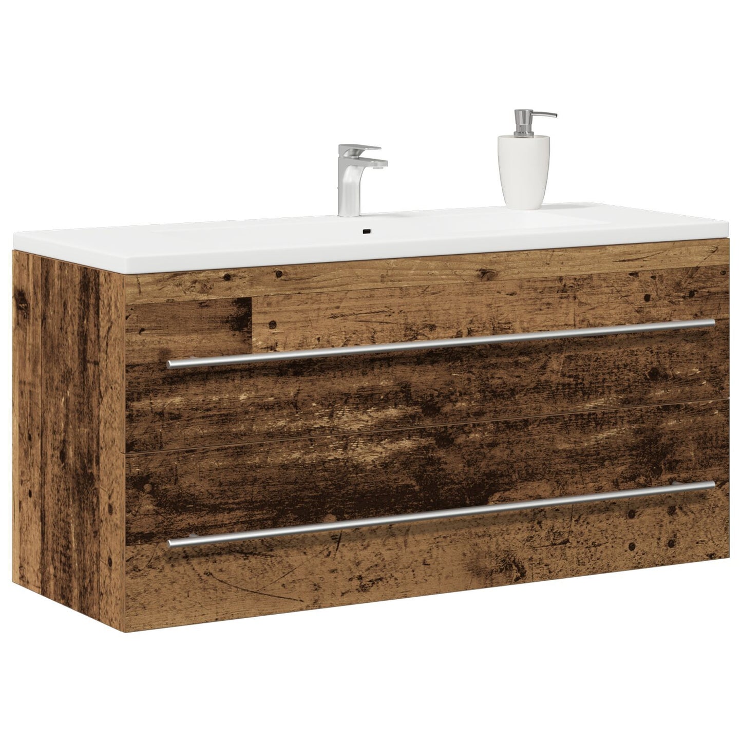 Rustic Bathroom Sink Cabinet, 100x38.5x48 cm, Engineered Wood