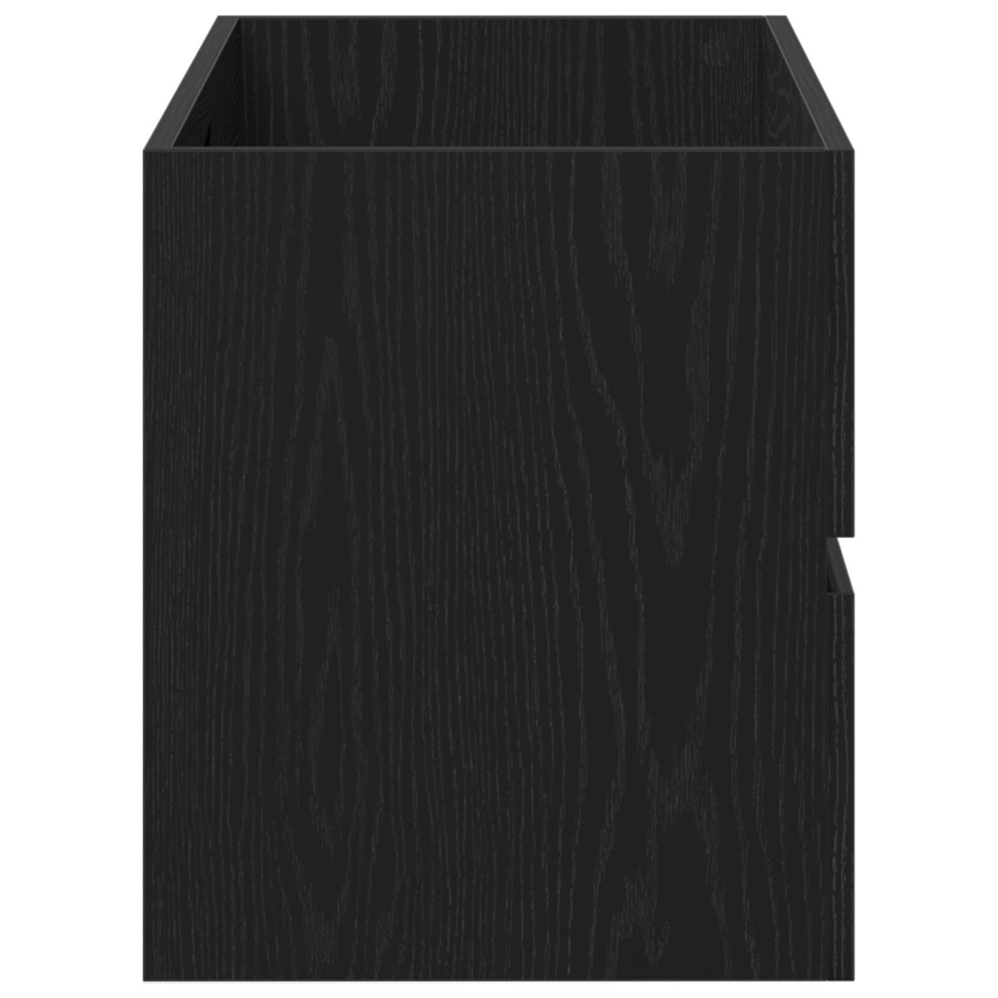 Elegant Black Oak Sink Cabinet 90x38.5x45 cm - Engineered Wood
