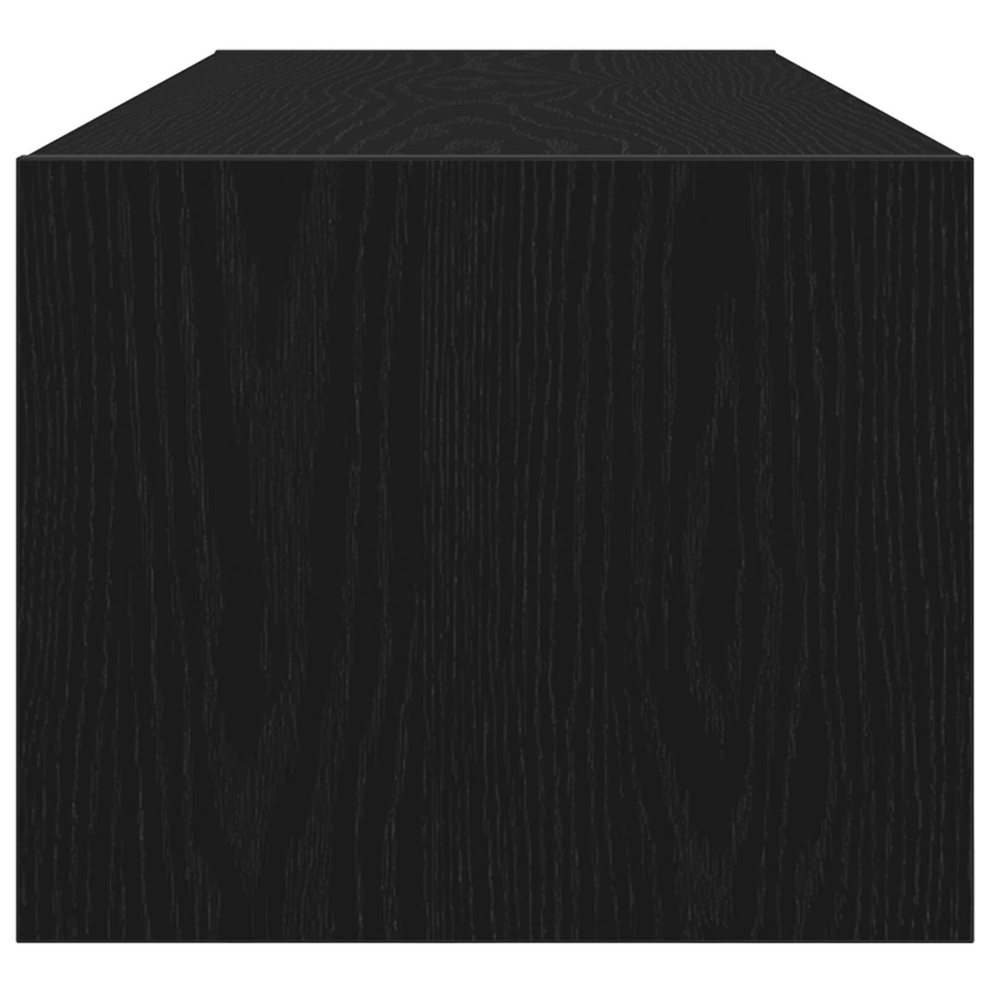 Sleek Black Oak TV Cabinet 100x31x25.5 cm - Engineered Wood