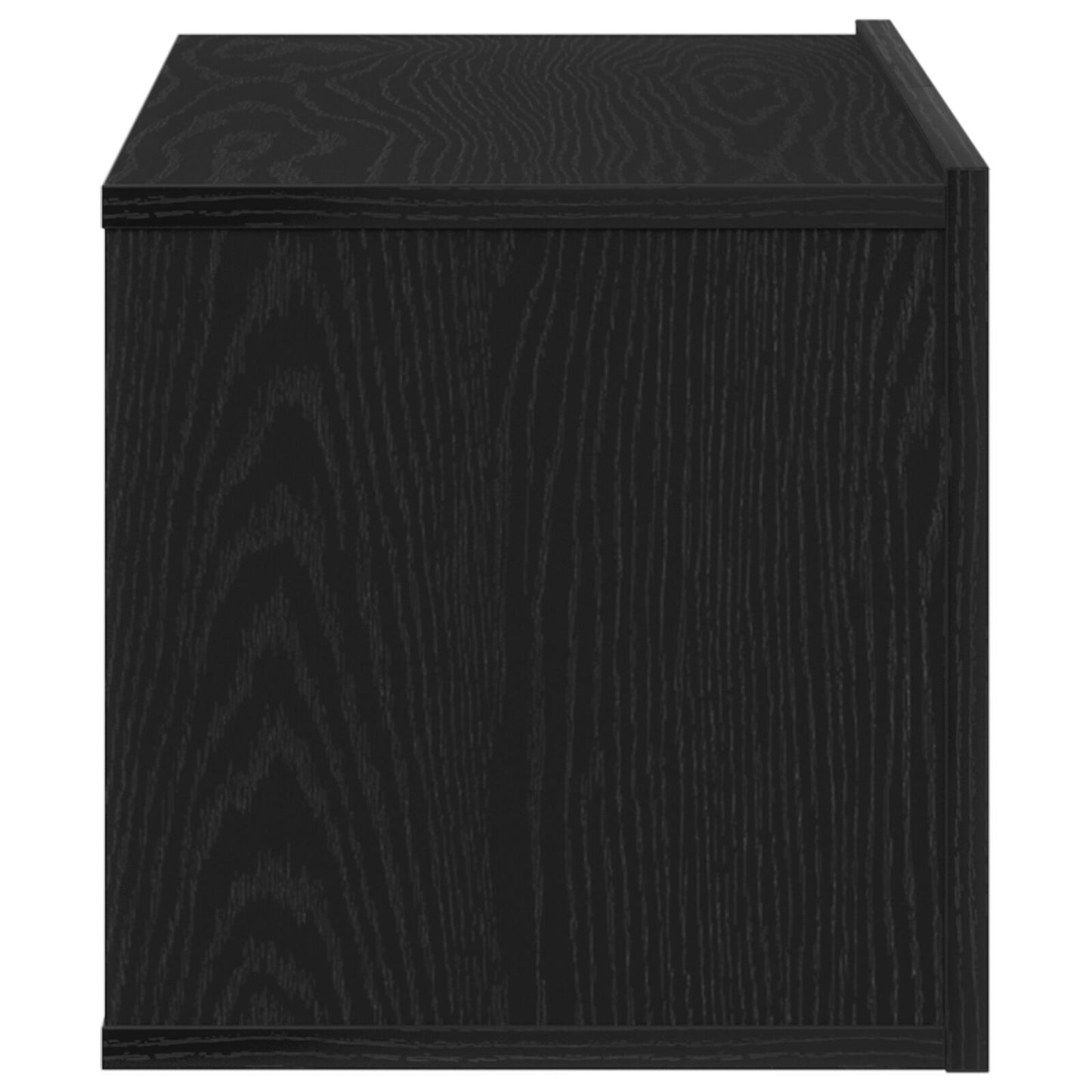 Sleek Black Oak TV Stand - 80x30x30 cm Engineered Wood