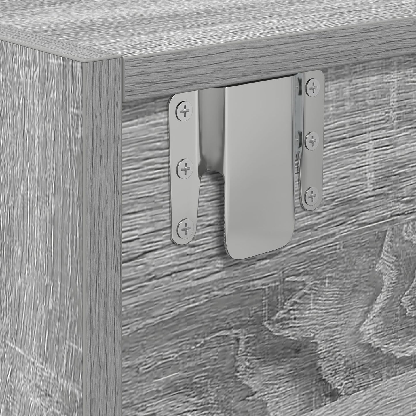 Grey Sonoma TV Cabinet - Engineered Wood, 100x31x25.5 cm