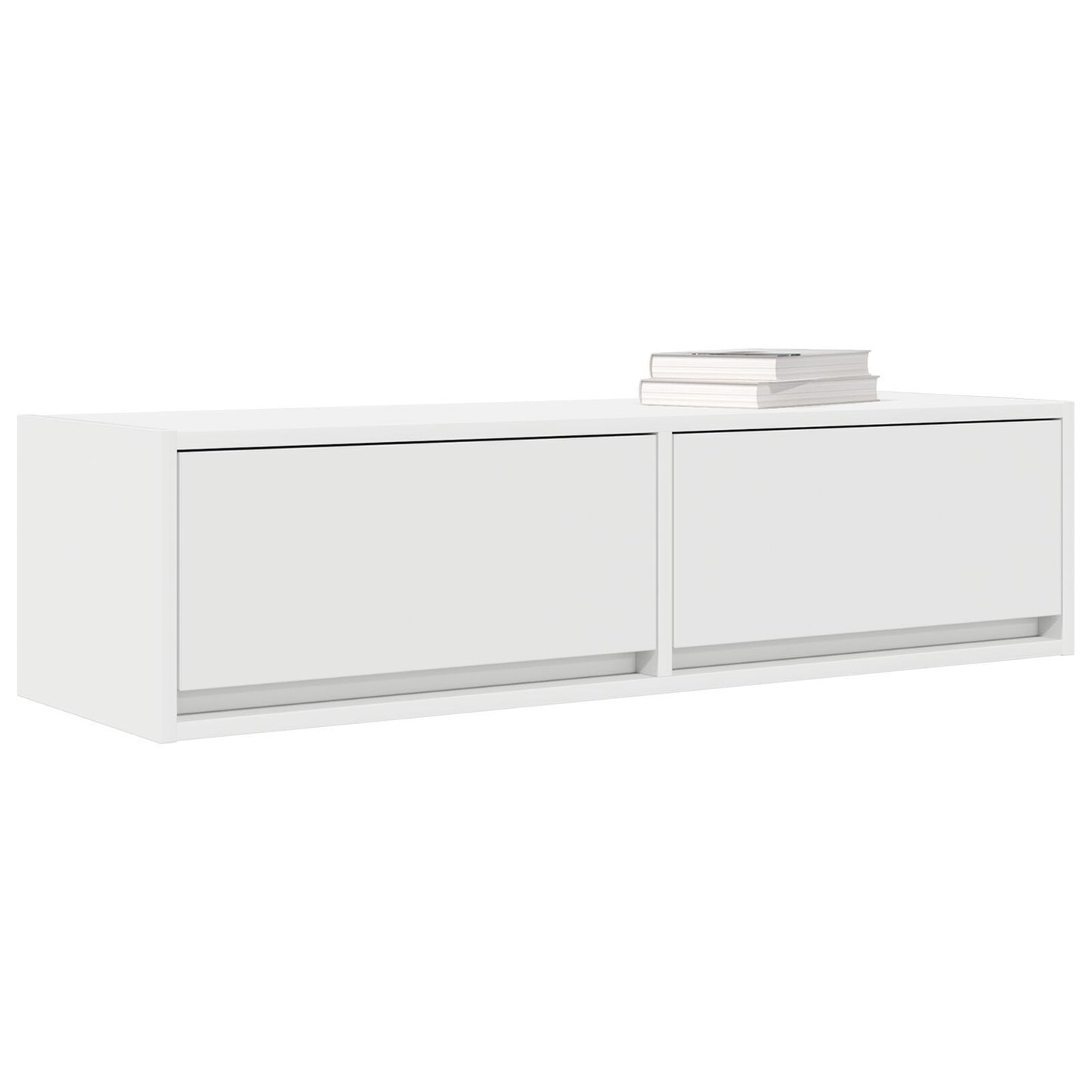 White Engineered Wood TV Cabinet - 100x31x25.5 cm