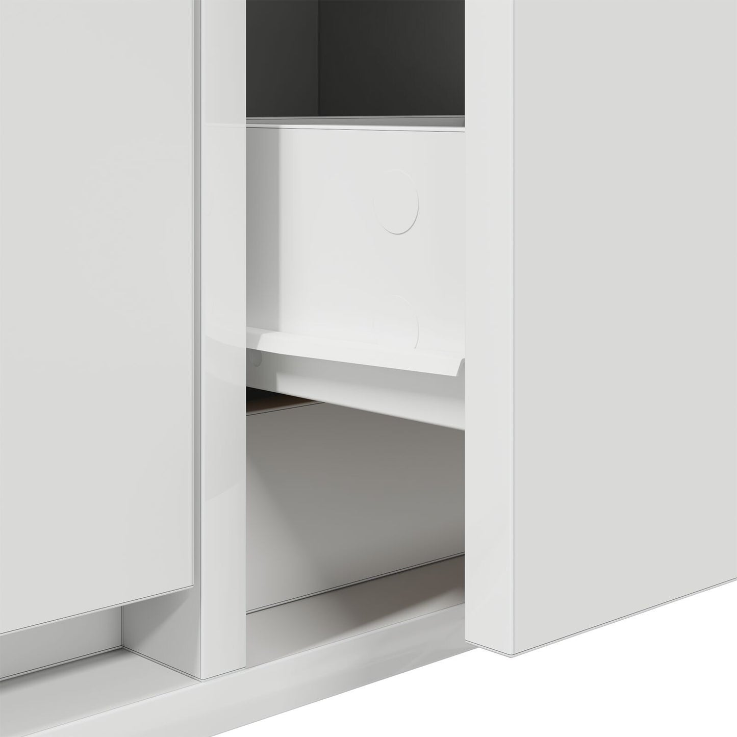 White Engineered Wood TV Cabinet - 100x31x25.5 cm