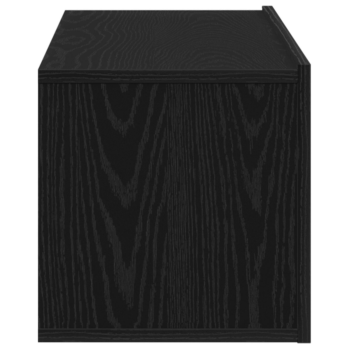 Black Oak Wall-Mounted TV Cabinet - 100x30x30 cm Engineered Wood